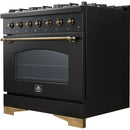  Forno 36-inch Freestanding Gas Range with 6 Burners FFSGS6219-36BLK IMAGE 9