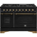  Forno 48-inch Freestanding Gas Range with 8 Burners and Griddle FFSGS6219-48BLK IMAGE 1