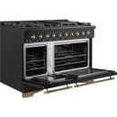  Forno 48-inch Freestanding Gas Range with 8 Burners and Griddle FFSGS6219-48BLK IMAGE 2