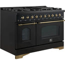  Forno 48-inch Freestanding Gas Range with 8 Burners and Griddle FFSGS6219-48BLK IMAGE 3