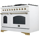 Forno 48-inch Freestanding Gas Range with 8 Burners and Griddle FFSGS6219-48WHT IMAGE 11