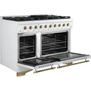  Forno 48-inch Freestanding Gas Range with 8 Burners and Griddle FFSGS6219-48WHT IMAGE 2