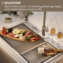  Forno 33" Drop-In/Undermount 3-Level Workstation Sink with Chef Faucet, Waterfall and Glass Rinser D-WP31 IMAGE 14