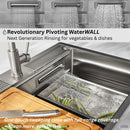  Forno 33" Drop-In/Undermount 3-Level Workstation Sink with Chef Faucet, Waterfall and Glass Rinser D-WP31 IMAGE 4