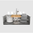  Forno 33" Drop-In/Undermount 3-Level MultiSINK Workstation Sink with Waterfall Faucet and Glass Rinser E-XP31 IMAGE 2
