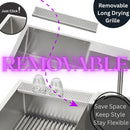  Forno 33" Drop-In/Undermount 40/60 Double Bowl Stainless Steel Sink with Waterfall Faucet H-XN30 IMAGE 3