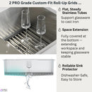  Forno 33" Drop-In/Undermount 40/60 Double Bowl Stainless Steel Sink with Waterfall Faucet H-XN30 IMAGE 4