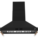  Forno 48-inch Venezia Wall-Mounted Range Hood with Touch Controls and Baffle Filters FRHWM5503-48BLK IMAGE 1
