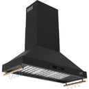  Forno 48-inch Venezia Wall-Mounted Range Hood with Touch Controls and Baffle Filters FRHWM5503-48BLK IMAGE 3