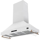  Forno 48-inch Venezia Wall-Mounted Range Hood with Touch Controls and Baffle Filters FRHWM5503-48WHT IMAGE 2