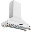 Forno 48-inch Venezia Wall-Mounted Range Hood with Touch Controls and Baffle Filters FRHWM5503-48WHT IMAGE 3