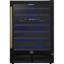  Forno 51-Bottle, 24-inch Wine Cooler with LED Lighting and Triple Glass Door FWCDR6634-24BLK IMAGE 1