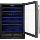  Forno 51-Bottle, 24-inch Wine Cooler with LED Lighting and Triple Glass Door FWCDR6634-24BLK IMAGE 2
