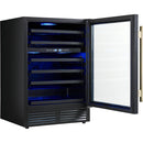  Forno 51-Bottle, 24-inch Wine Cooler with LED Lighting and Triple Glass Door FWCDR6634-24BLK IMAGE 4