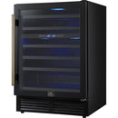  Forno 51-Bottle, 24-inch Wine Cooler with LED Lighting and Triple Glass Door FWCDR6634-24BLK IMAGE 6