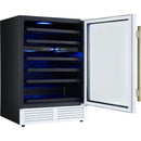  Forno 51-Bottle, 24-inch Wine Cooler with LED Lighting and Triple Glass Door FWCDR6634-24WHT IMAGE 4