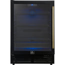  Forno 24-inch, 188 Can Capacity, Beverage Cooler with LED Lighting, Triple Glass Door FWCDR6665-24BLK IMAGE 1