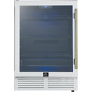  Forno 24-inch, 188 Can Capacity, Beverage Cooler with LED Lighting, Triple Glass Door FWCDR6665-24WHT IMAGE 1