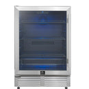  Forno 24-inch, 188 Can Capacity, Beverage Cooler with LED Lighting, Triple Glass Door FWCDR6665-24S IMAGE 1