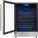  Forno 24-inch, 188 Can Capacity, Beverage Cooler with LED Lighting, Triple Glass Door FWCDR6665-24S IMAGE 2