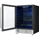  Forno 24-inch, 188 Can Capacity, Beverage Cooler with LED Lighting, Triple Glass Door FWCDR6665-24S IMAGE 8