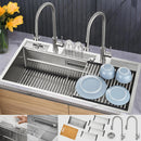  Forno 45" Drop-In/Undermount 3-Level Workstation Sink with Two Faucets and Glass Rinser J-WP30 IMAGE 1
