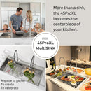  Forno 45" Drop-In/Undermount 3-Level Workstation Sink with Two Faucets and Glass Rinser J-WP31 IMAGE 11