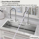  Forno 45" Drop-In/Undermount 3-Level Workstation Sink with Two Faucets and Glass Rinser J-WP31 IMAGE 14