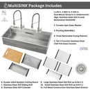  Forno 45" Drop-In/Undermount 3-Level Workstation Sink with Two Faucets and Glass Rinser J-WP31 IMAGE 15