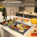  Forno 45" Drop-In/Undermount 3-Level Workstation Sink with Two Faucets and Glass Rinser J-WP31 IMAGE 17