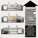  Forno 45" Drop-In/Undermount 3-Level Workstation Sink with Two Faucets and Glass Rinser J-WP31 IMAGE 2