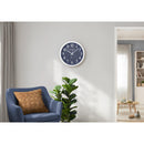  Monarch I 9116 12"Dia Wall Clock - Blue Finish IMAGE 1