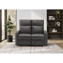  Monarch Reclining Leather Look Loveseat 8M12070 IMAGE 1