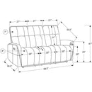  Monarch 8P13451 Power Reclining Sofa  - Grey IMAGE 3