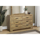  Monarch I 5276 6-Drawer Dresser - Oak IMAGE 2