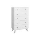  Monarch I 5294 5-Drawer Chest - White IMAGE 1