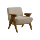  Monarch I 8310 Accent Chair  - Beige/Walnut IMAGE 1