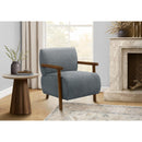  Monarch I 8341 Accent Chair  - Blue/Walnut IMAGE 2