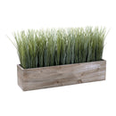  Monarch I 9374 12"H / Indoor Grass In A Wood Pot - Green/Brown/White IMAGE 2
