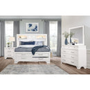  IFDC Beds Full Jordyn Full Bed - White IMAGE 4