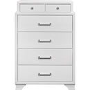  IFDC Chests 5 Drawers Jordyn Chest - White IMAGE 2