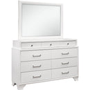  IFDC Dressers 6 Drawers Jordyn Dresser & Mirror - White IMAGE 1