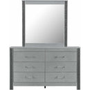  IFDC Dressers 6 Drawers Logan Dresser & Mirror IMAGE 2