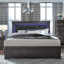  IFDC Beds King Pompei King Bed - Grey IMAGE 1