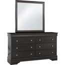  IFDC Dressers 6 Drawers Pompei Dresser & Mirror - Grey IMAGE 1