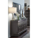  IFDC Dressers 6 Drawers Pompei Dresser & Mirror - Grey IMAGE 2