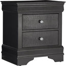  IFDC Nightstands 2 Drawers Pompei Nightstand - Grey IMAGE 1