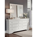  IFDC Dressers 6 Drawers Pompei Dresser & Mirror - White IMAGE 2