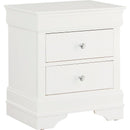  IFDC Nightstands 2 Drawers Pompei Nightstand - White IMAGE 1