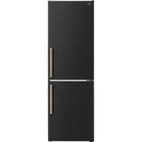  Forno 24-inch, 10.3 cu.ft. Custodia Bottom Freezer Refrigerator FFFFD1766-24BLK-RS IMAGE 1